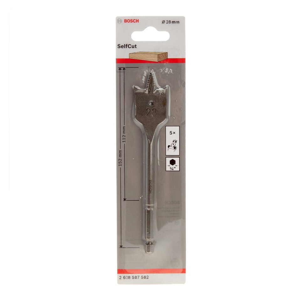 image 1 of Bosch Flat Hex Head Drill Bit | Grey | Grey | 26mm | 1