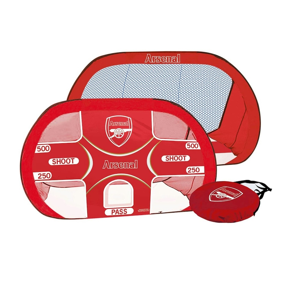 Arsenal FC 2 in 1 Pop Up Target Net - Red/White - One Size