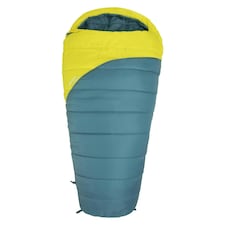 Mountain Warehouse Summit 300 Square Sleeping Bag Insulated Two Way Zip Camp Bed Right Handed Zip - Long length (215cm) Blue | Light Blue