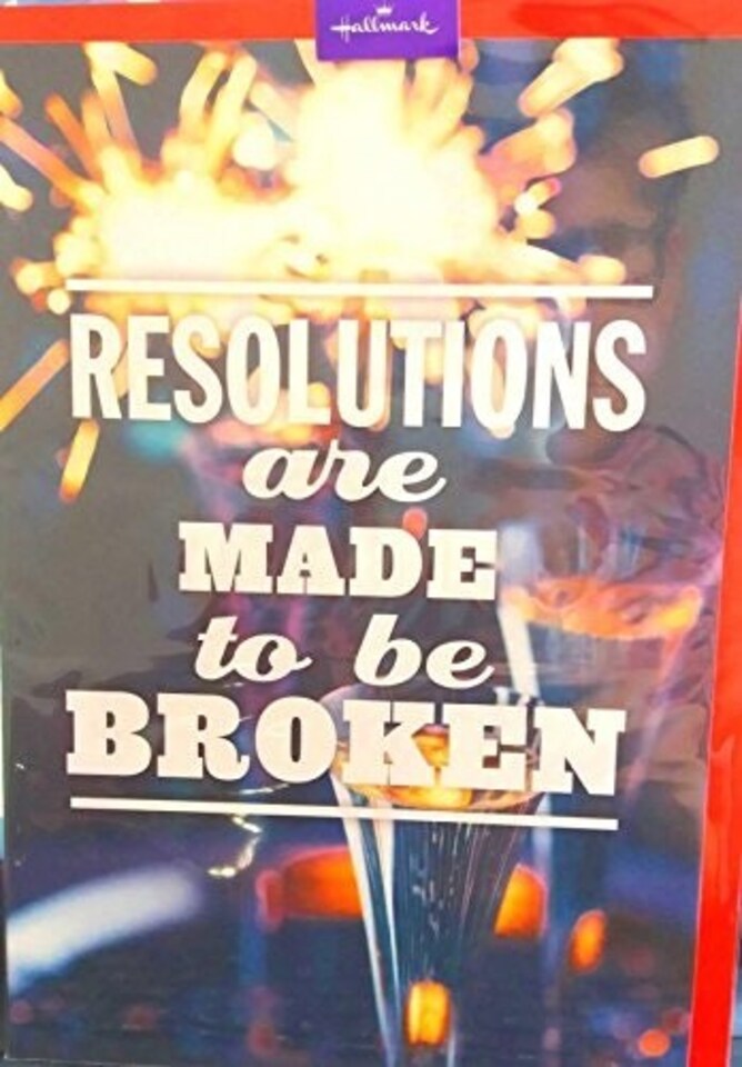 image 1 of New Year Card 'Resolutions Are Made To Be Broken'