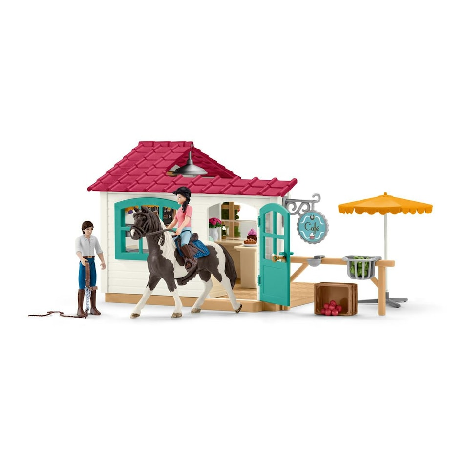 image 1 of SCHLEICH Horse Club Rider Cafe Toy Playset