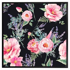Watercolour painting of flowers (Picutre Frame) Black | L