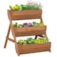 image 1 of Outsunny 3 Tier Raised Garden Bed Wooden Elevated Planter Box Kit, Brown