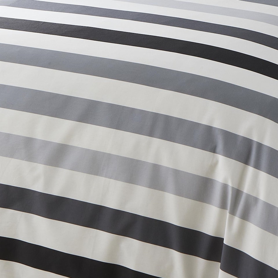 image 1 of Bedlam Beckett Stripe Duvet Cover Set Black/White