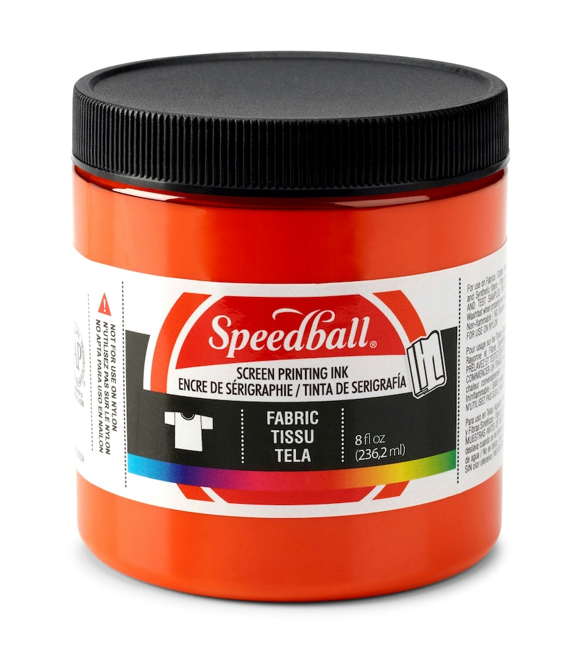 Speedball Fabric Screen Printing Ink, Orange, 8oz