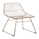image 2 of Interioirs by Premier Small Gold Metal Wire Chair, Sturdy Metal Chair for Kitchen, Outdoor Tapered Metal Chair for Patio, Lawn