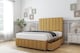 image 3 of Sloomy Langston Mustard Plush Divan Bed With Mattress 2 Drawers Right Side With 26" Strutted Headboard & 12" Matching Footboard 3' Single | Gold | Mustard | Single | 1