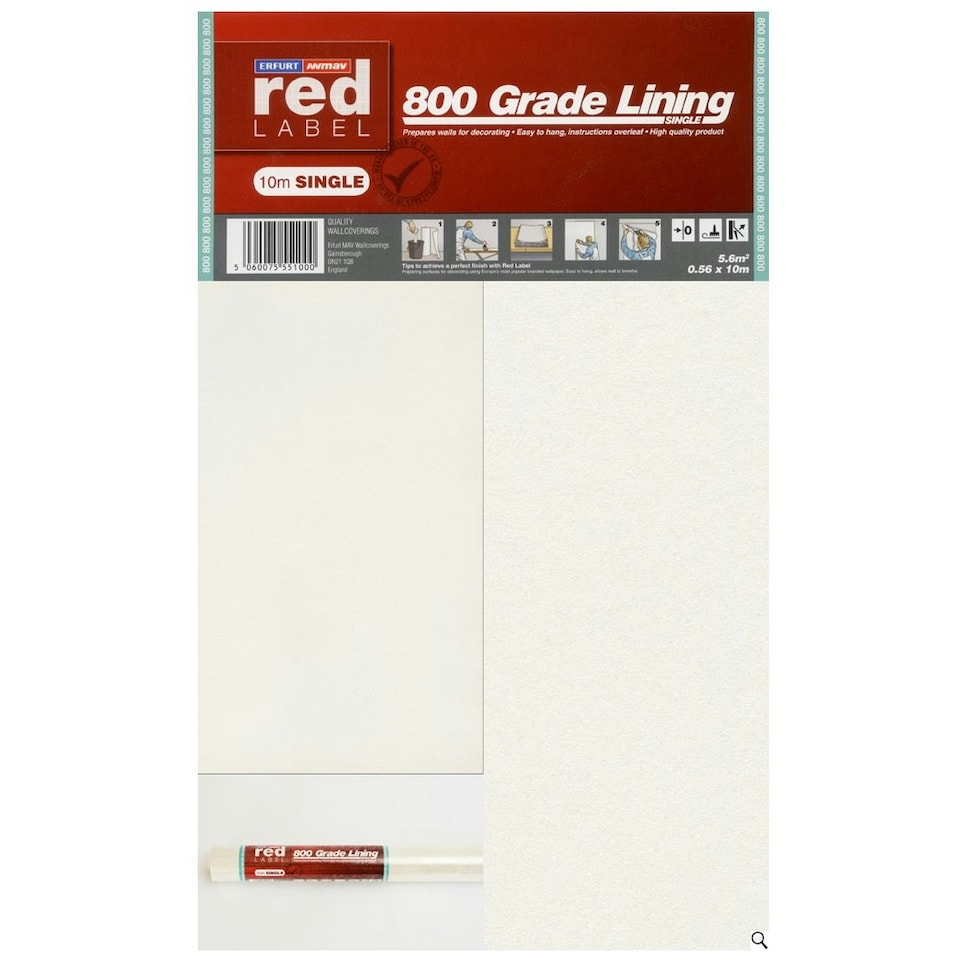 image 1 of Erfurt Lining Paper (10m Roll) - Off-White - 1400 Grade