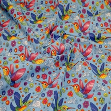 Blue 100% Craft Cotton Fabric for Bag Making, Dressmaking, Quilting, 148cm / 58" Wide - per metre