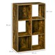 image 7 of HOMCOM Industrial Style Storage Shelf, Bookcase, Bookshelf, Rustic Brown