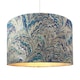 image 2 of Contemporary and Vivid Peacock Print 35cm Table/Pendant Lampshade in Soft Cotton | Multi | 14"