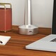 image 8 of HOMCOM LED Cordless Table Lamp with Battery Operated for Bedroom, Silver