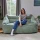 image 2 of Cecilia Bean Bag Sofa Sage Green Giant Chenille Bean Bag Chair | Green | Sage Green | XL | 1