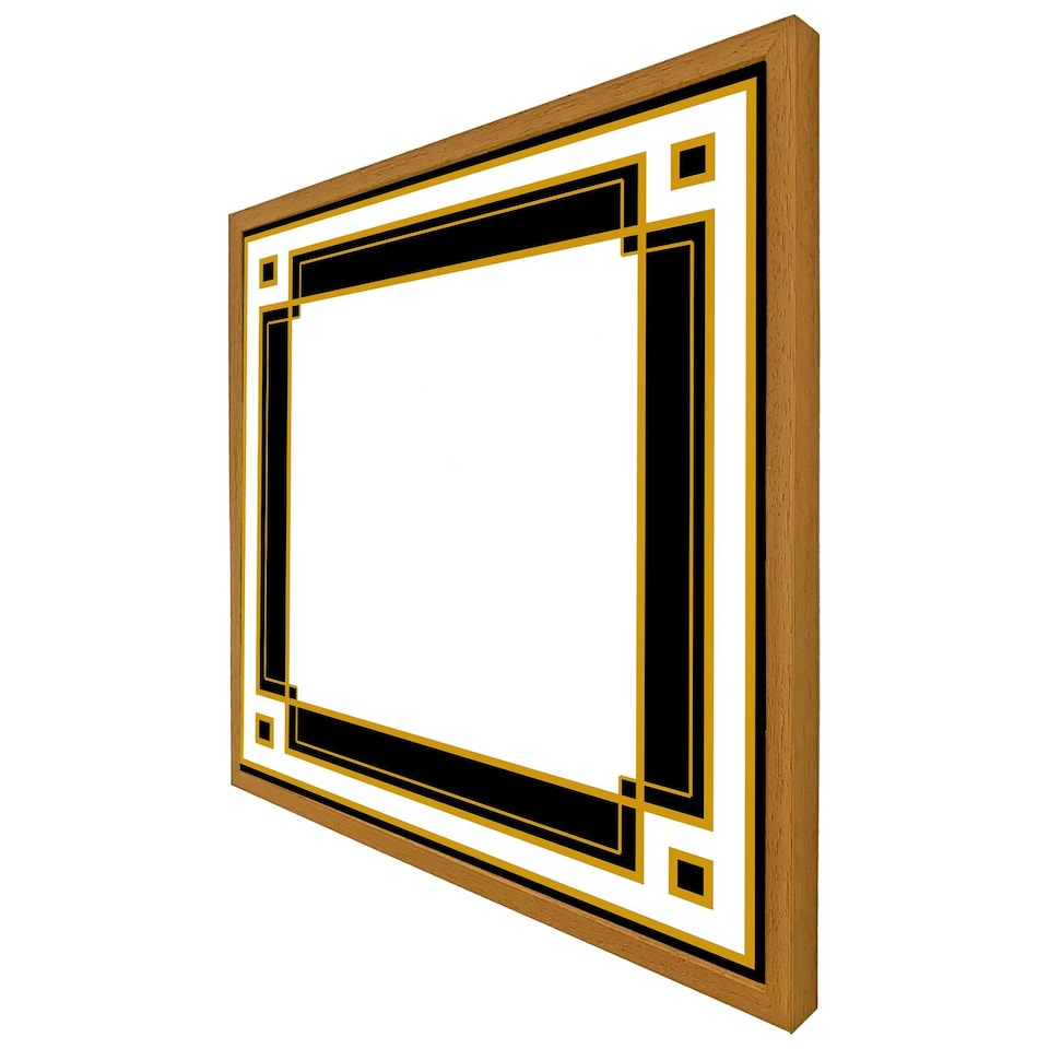 image 1 of Art deco black & gold (Picture Frame) Brown | S