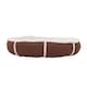 image 2 of Living and Home Pet Round Bolstered Bed for Cats & Dogs | Brown | One Size