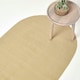 image 1 of Homescapes Linen Handmade Woven Braided Oval Rug - 60 x 90 cm | Cream | Linen