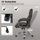 image 8 of COSTWAY Big & Tall Office Chair Adjustable Executive Chair Brown