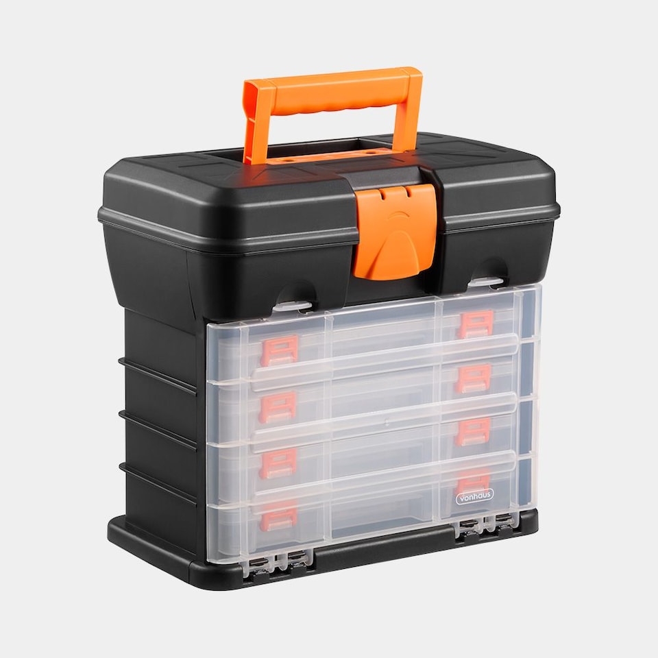 image 1 of VonHaus Multi-purpose Utility Tool Box with 4 Removable Trays