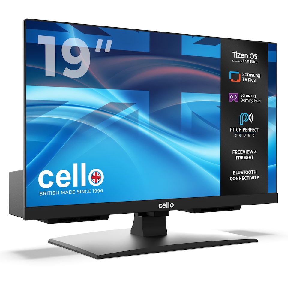 image 1 of Cello C1926TZH 19" Smart Tizen OS Powered by Samsung TV with Gaming Hub & Xbox