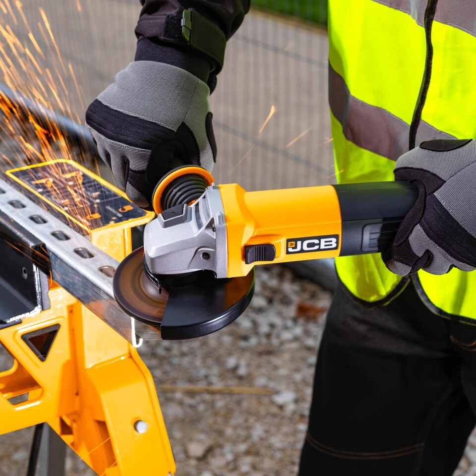 image 1 of JCB 125mm 5 inch Electric Angle Grinder, 850W, 240V, M14 Thread