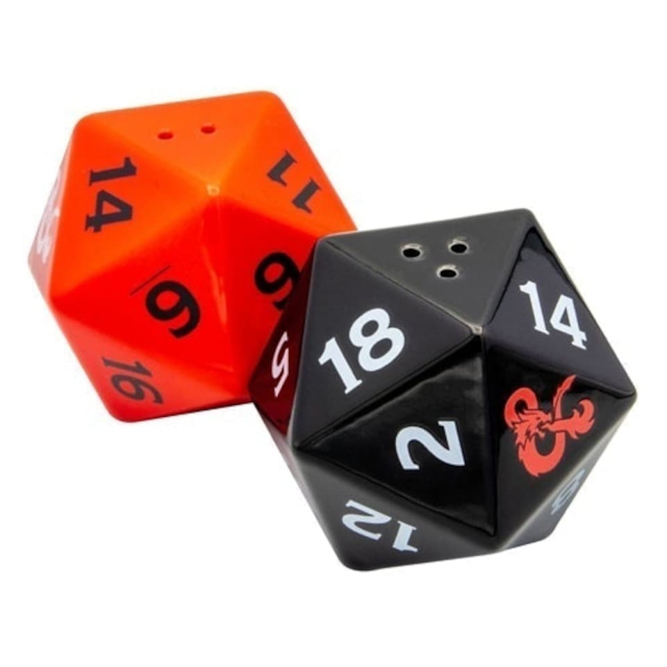 Dungeons & Dragons 3D Salt and Pepper Shaker Dice