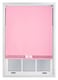 image 2 of FURNISHED Blackout Roller Blinds with Glitter Trim and Bow Insulated Designed Window Shade | Pink | Pink | (W) 180cm x (L) 165cm