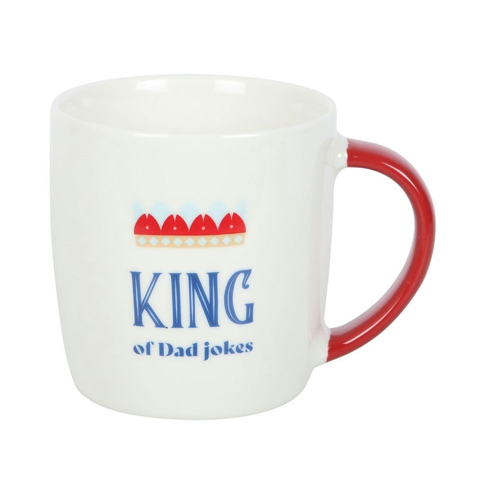 image 1 of Ceramic King of Dad Jokes Mug White