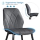 image 4 of Yaheetech Set of 2 Faux Leather Dining Kitchen Chairs Grey | Dark Grey