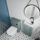 image 3 of Cloakroom Suite - Left Hand 440mm Vanity, WC Unit, Toilet and Tap - Grey/Black Grey