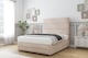 image 2 of Sloomy Monaco Sand Naples Divan Bed With Mattress No Drawers With 54" Floor Standing Headboard & 12" Matching Footboard 3' Single | Cream | Sand | Single | 1
