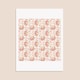 image 3 of Floral Baby Pink Stripes Square Stickers 95mm - Sheet of 4