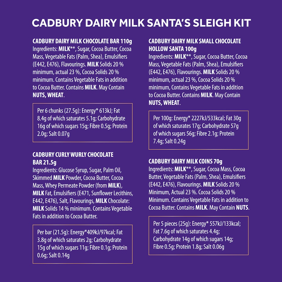 image 1 of Cadbury Santa's Chocolate Sleigh Build Your Own Kit