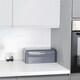 image 5 of CALITEK Bread Bin Kitchen Counter Vintage Style Coated Carbon Steel Grey