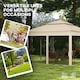 image 3 of Outsunny 3 x 3m Pop Up Gazebo, Doubleroof Garden Tent with Netting and Carry Bag, Party Event Shelter for Outdoor Patio, Cream White