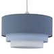 image 8 of First Choice Lighting Gabi Blue Ombre Linen 3 Tier Ceiling Light Shade Blue