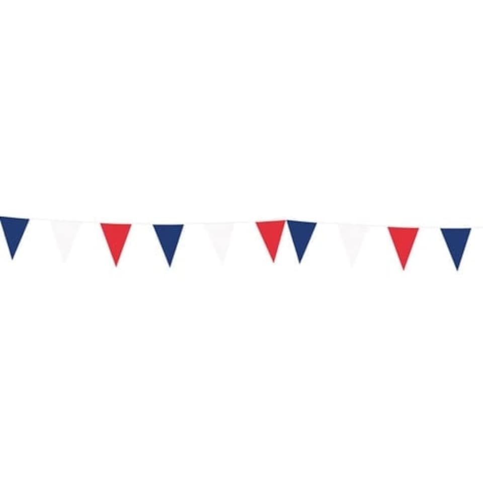 Red White & Blue Plastic Pennant Bunting 10m