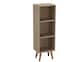 image 1 of 3-Tier Cube Display Cabinet with Scandinavian Legs | Brown | Antique Oak & Beech | 1