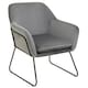 image 2 of Interiors by Premier Grey Velvet Black Frame Armchair, Easy Care Velvet Chairs, Indoor Dining with Velvet Dining Chair