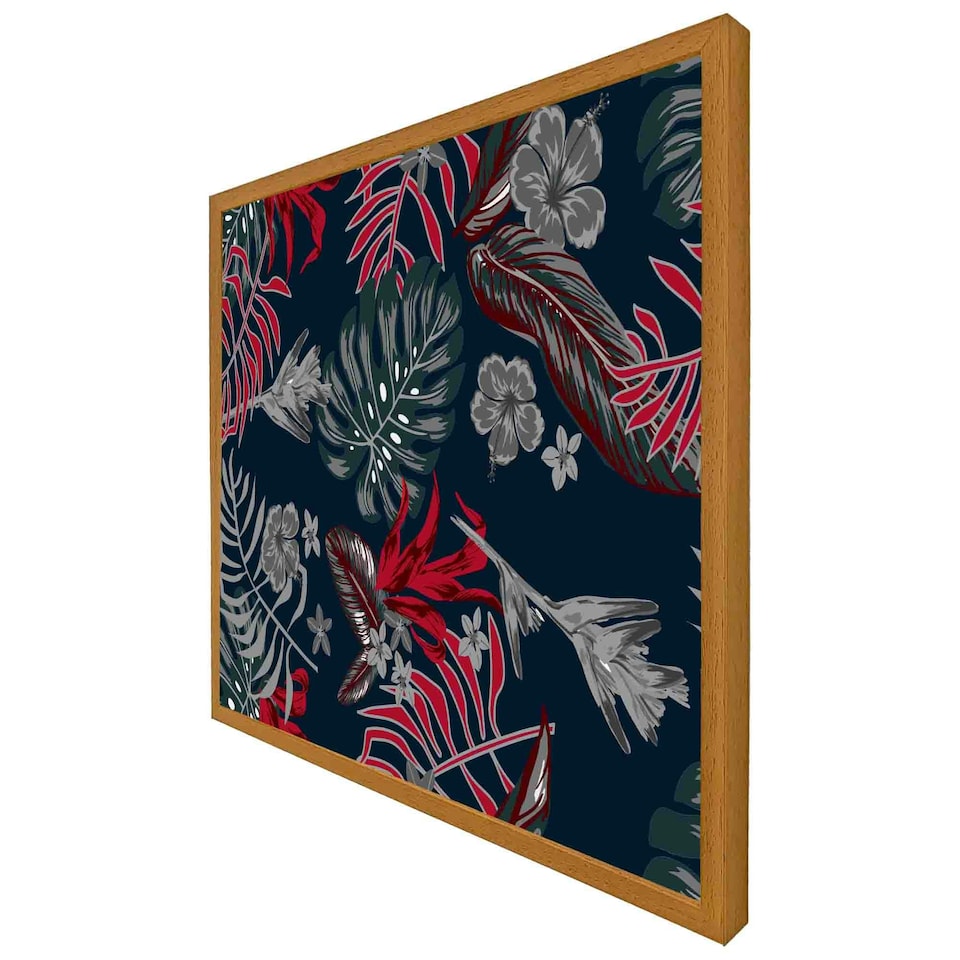 image 1 of Leaves of tropical plants (Picutre Frame) Brown | M