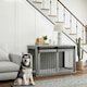 image 2 of PawHut Dog Crate Furniture with Removable Cushion for XL-sized Dogs - Grey
