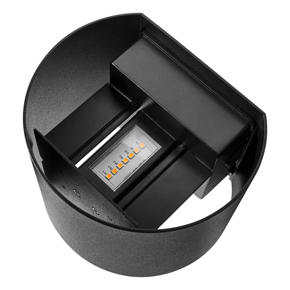 image 1 of Nordlux Milda Outdoor Wall Light Black Aluminium Sensor Intergrated LED  Weatherproof - Mains Powered, IP44 | Black | Black