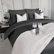 image 5 of OHS 100% Cotton 400TC Luxury Duvet Cover and Pillowcase Set, Single - Charcoal