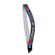 Unique Party Cheer Satin 40th Birthday Party Sash - Black - One Size