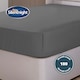 image 3 of Silentnight Pure Cotton Fitted Sheet, Extra Deep, 40 cm, Charcoal Grey, Double