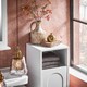 image 8 of SoBuy Bathroom Storage Cabinet with Removable Laundry Basket, White, 11.8x11.8x38.2 inches, 15.8 kg - BZR161-W