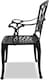 image 4 of Centurion Supports POSITANO Luxurious Garden and Patio Table and 4 Large Chairs with Armrests Cast Aluminium Bistro Set - Black