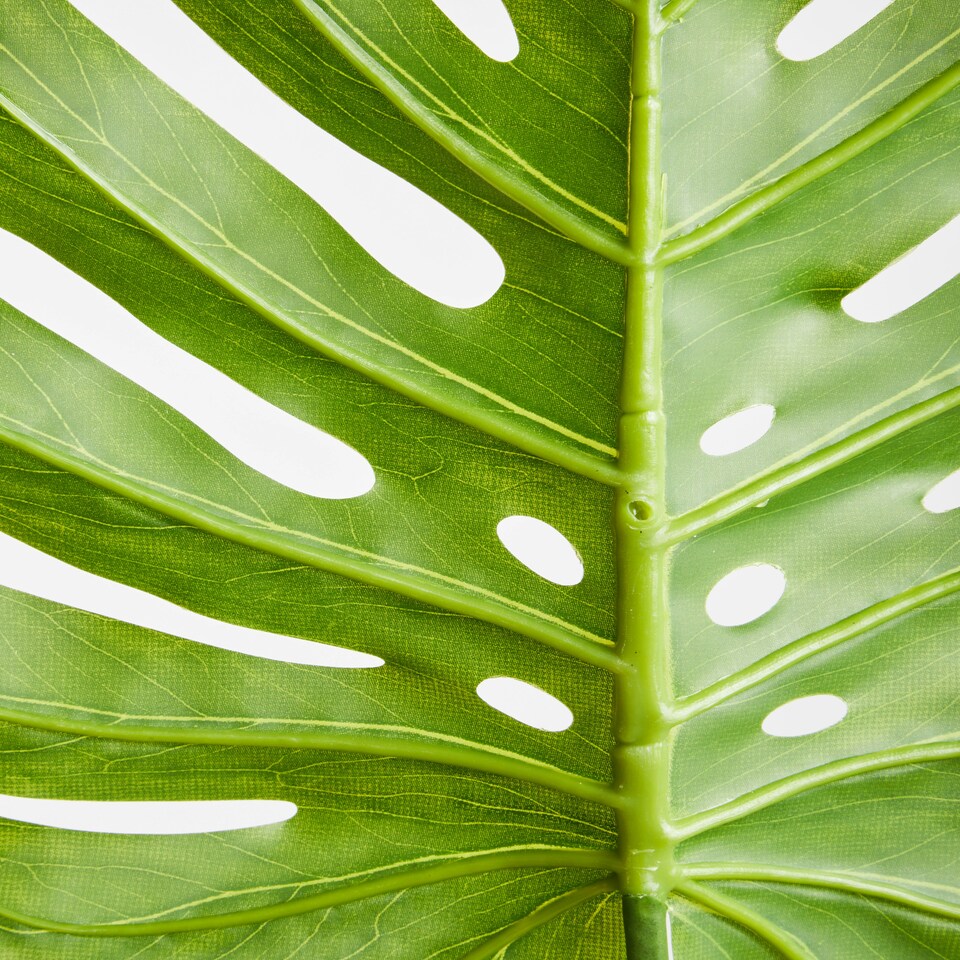 image 1 of Interiors by Premier Monstera Palm Stem – 109cm Green, Large Faux Leaf With Lifelike Texture And Bold Tropical Look, Adds Height