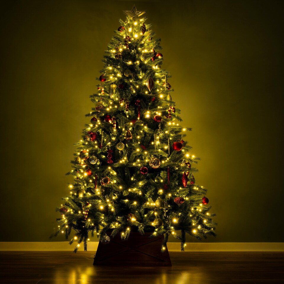 image 1 of Christmas Tree World  12ft/360cm Ultra Devonshire - Multicolour/Warm White LEDs
