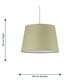 image 6 of Sage Green Cotton 23cm Tapered Cylinder Pendant or Lamp Shade Green