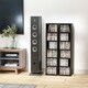 image 2 of HOMCOM Set of 2 CD Storage Units with Adjustable Shelves Black